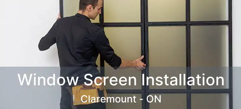 Window Screen Installation Claremount - ON